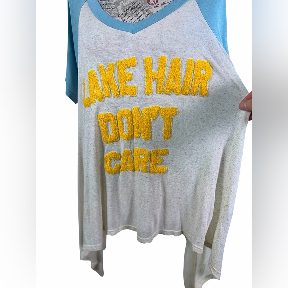 Judith March Lake Hair Don’t Care Graphic Tunic Tee Size L - Picture 4 of 11
